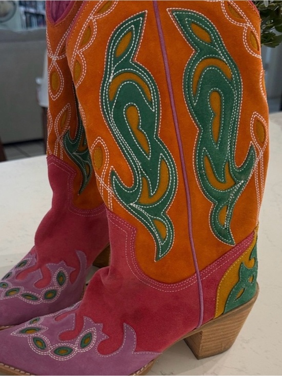 Jeffrey Campbell Shoes - Jeffery Campbell Rare Suede Western Cowgirl Boots Freepeople